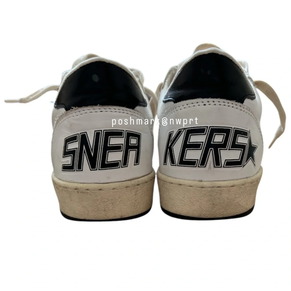 GOLDEN GOOSE Ball Star Ballstar White Black Sneakers 37 7 - Picture 12 of 16